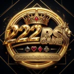 222RS Game logo with a golden crown, lion, and luxury gaming design