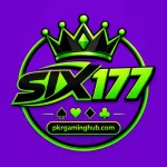 Six177 Game logo on purple background