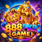 888PKR Game logo with colorful golden gaming design