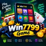 Win7799 Game feature image showcasing mobile gaming and colorful game icons.